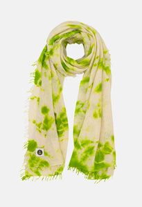 From Goat - Cashmere scarf ICEBEAR/NEON GREEN