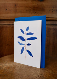 Grusskarte "Blaue Nachtblume"