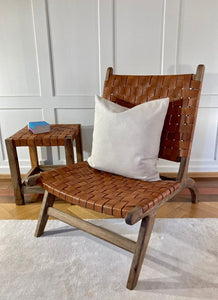Lounge Chair mit geflochtenem Leder
